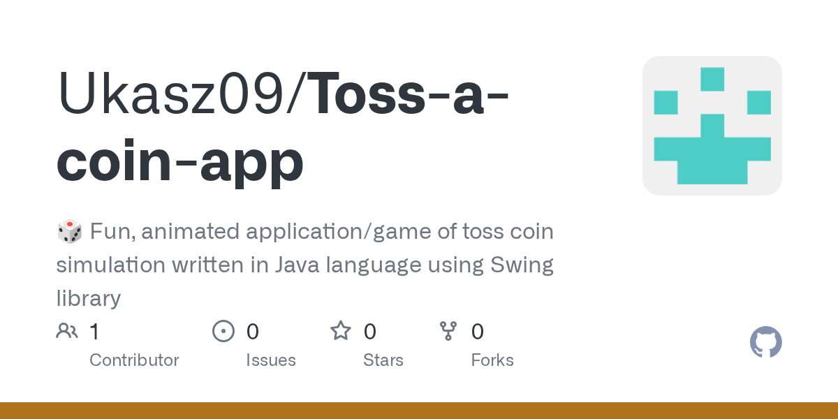GitHub Ukasz09/Tossacoinapp 🎲 Fun, animated application/game of