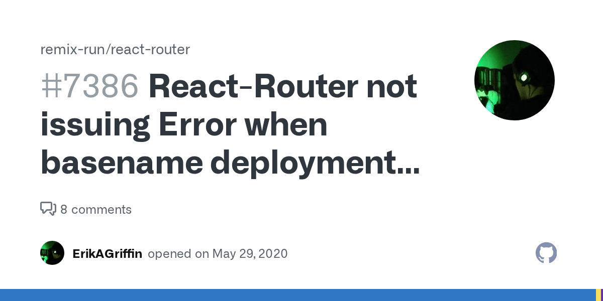 ReactRouter not issuing Error when basename deployment is wrong