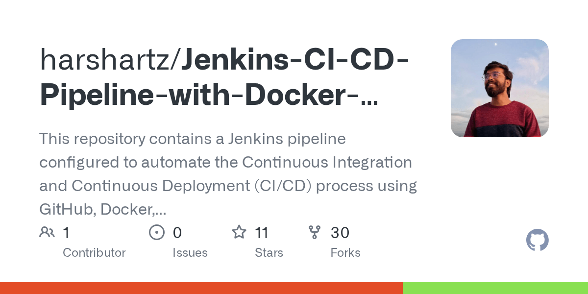 GitHub harshartz/JenkinsCICDPipelinewithDockerandGitHub This