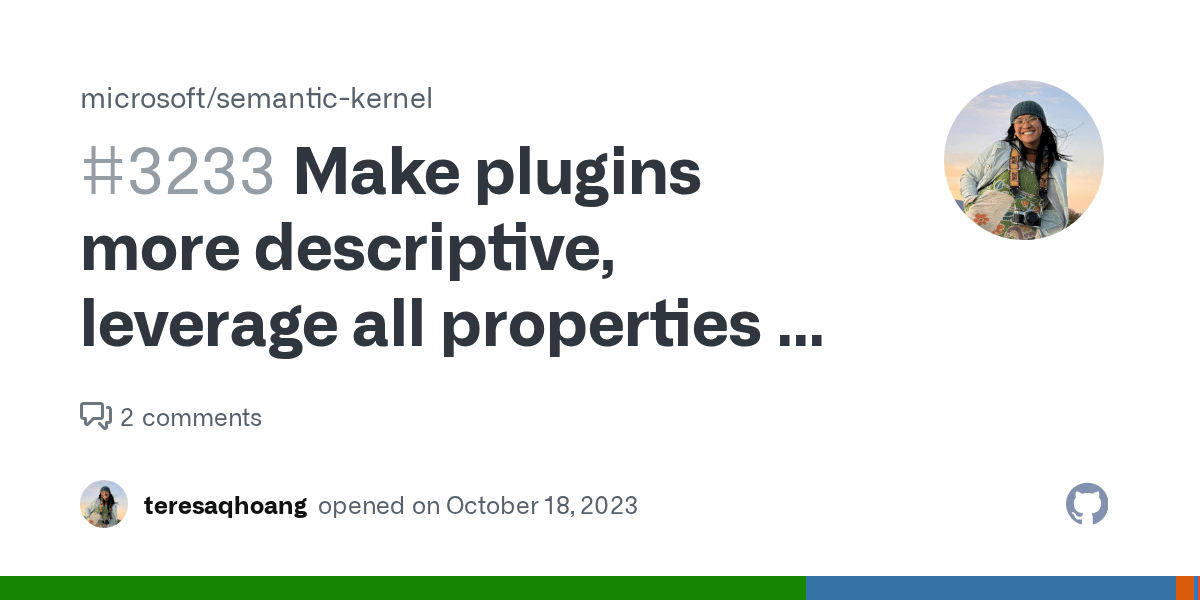 Make plugins more descriptive, leverage all properties in plugin