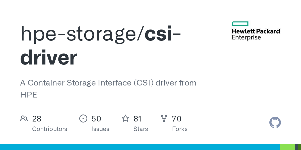 GitHub hpestorage/csidriver A Container Storage Interface (CSI