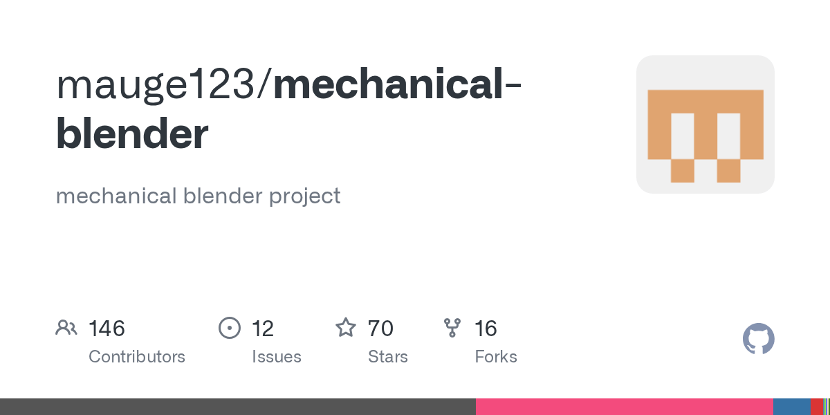 GitHub mauge123/mechanicalblender mechanical blender project