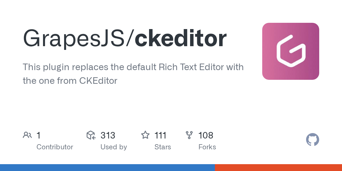 GitHub GrapesJS/ckeditor This plugin replaces the default Rich Text