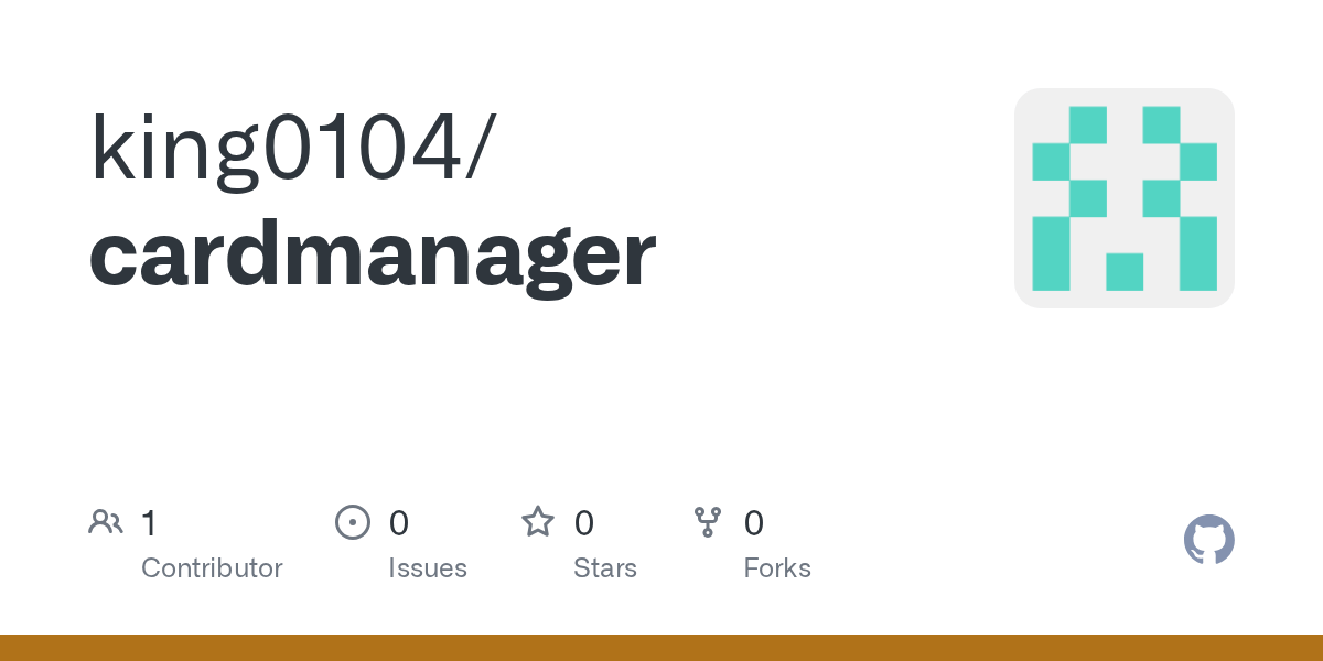 GitHub - king0104/cardmanager