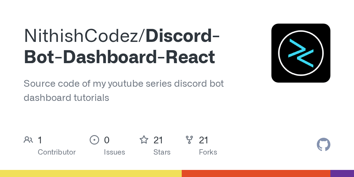 GitHub NithishCodez/DiscordBotDashboardReact Source code of my