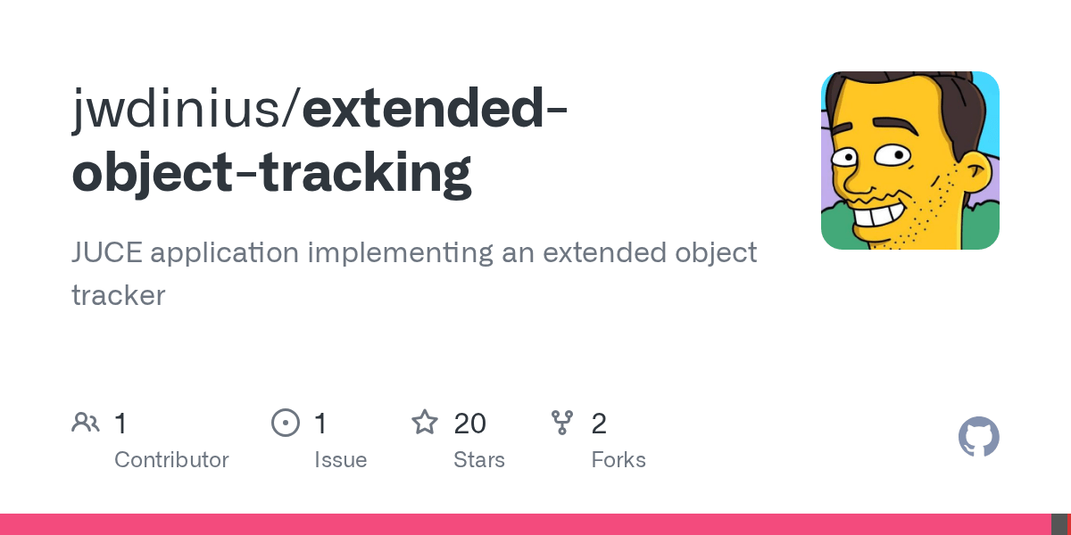 GitHub jwdinius/extendedobjecttracking JUCE application implementing an extended object tracker