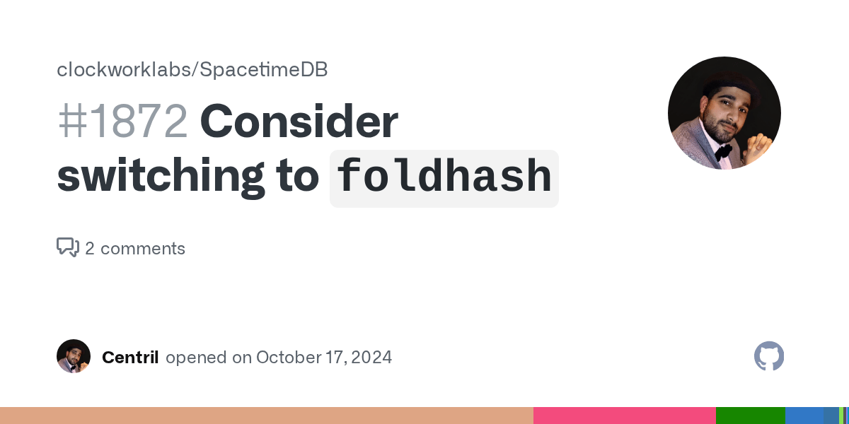 Consider switching to `foldhash` · Issue 1872 · clockworklabs