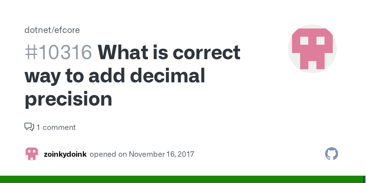 What is correct way to add decimal precision · Issue 10316 · · GitHub