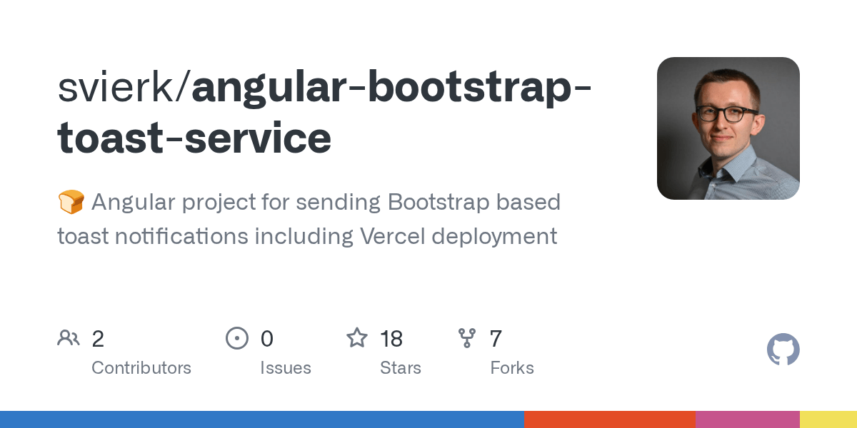 GitHub svierk/angularbootstraptoastservice 🍞 Angular project for