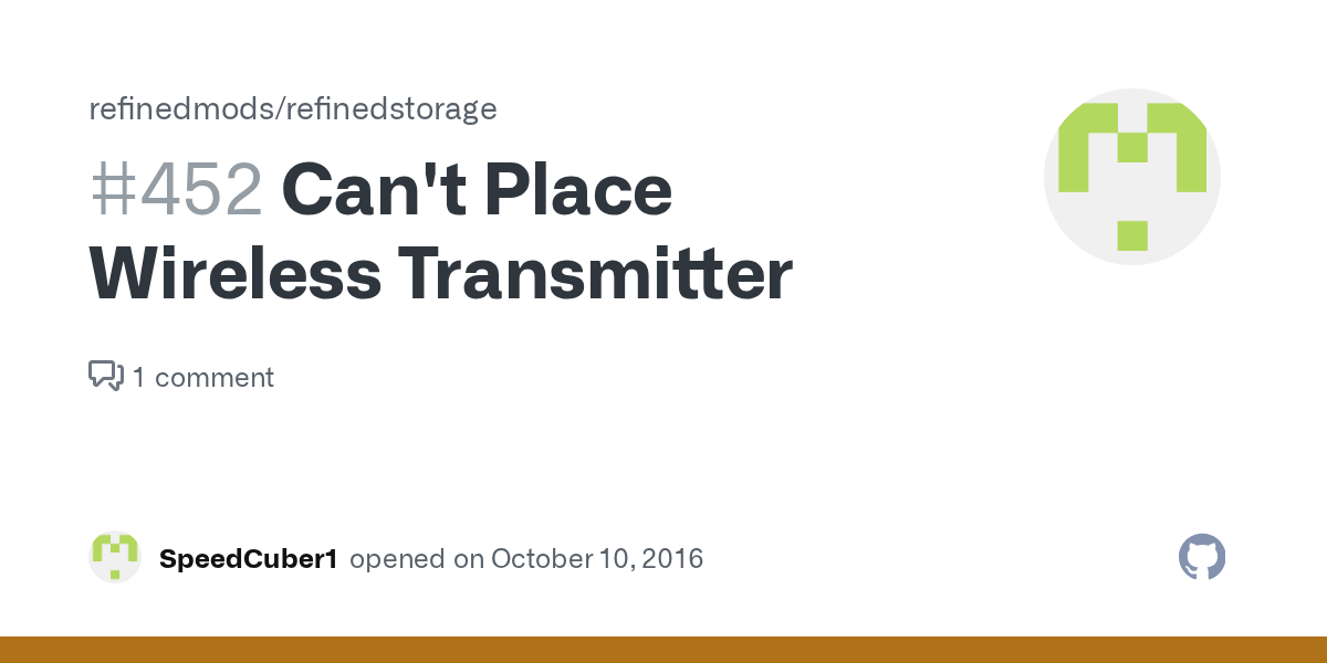 Can't Place Wireless Transmitter · Issue 452 · refinedmods