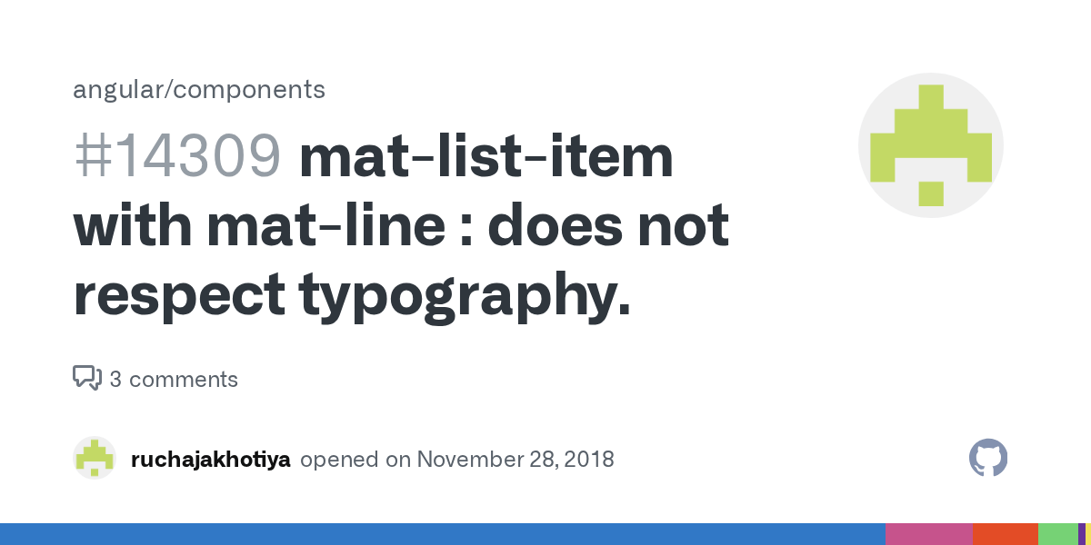 matlistitem with matline does not respect typography. · Issue