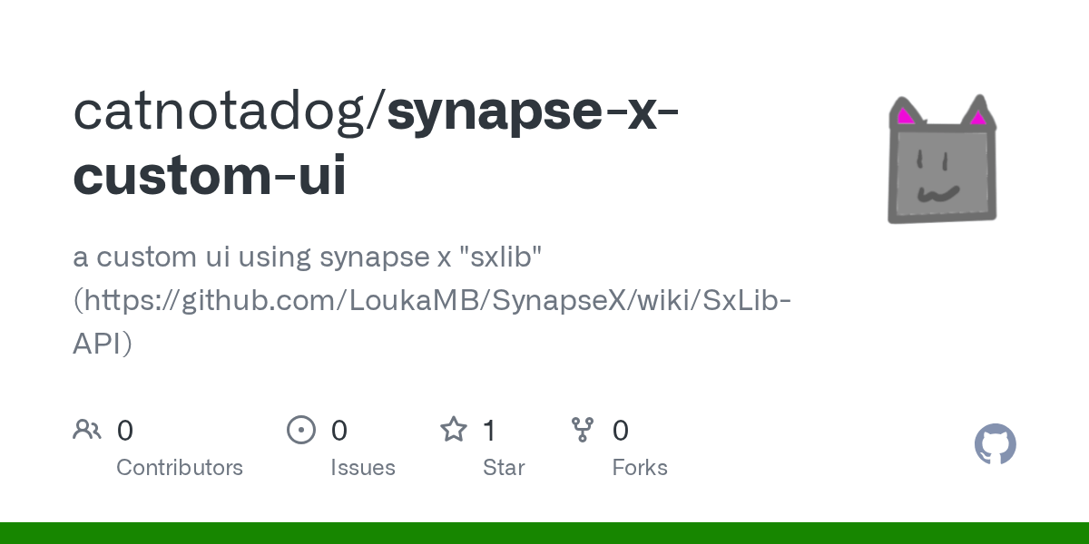 GitHub catnotadog/synapsexcustomui a custom ui using synapse x