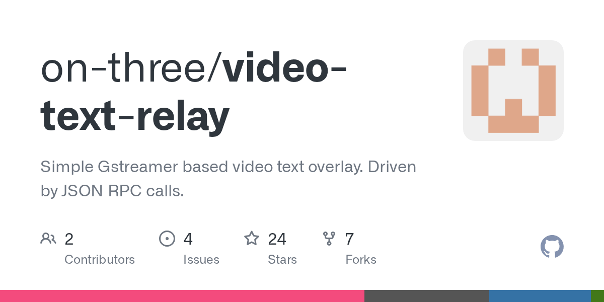 GitHub onthree/videotextrelay Simple Gstreamer based video text
