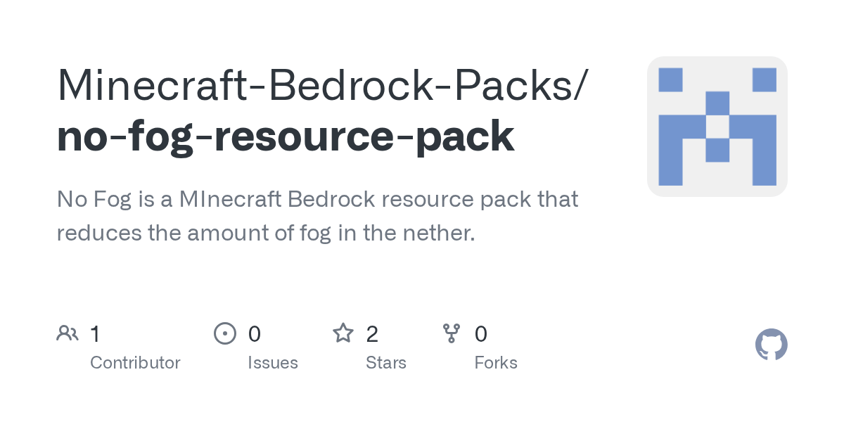 GitHub charlesshook/minecraftbedrockaddonnofog No Fog is a