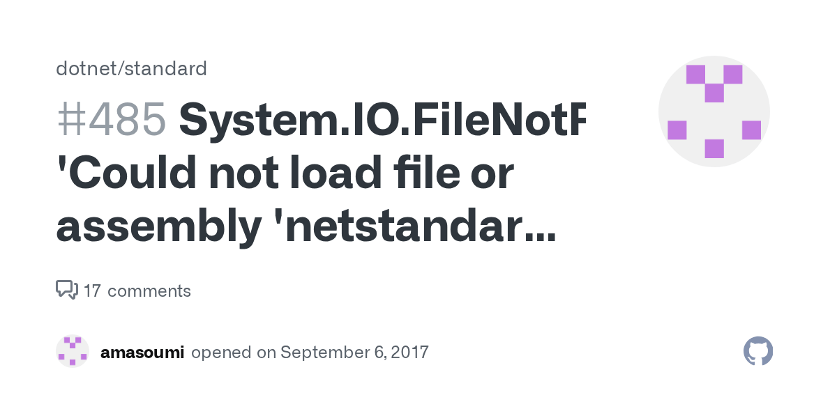 System.IO.FileNotFoundException 'Could not load file or assembly