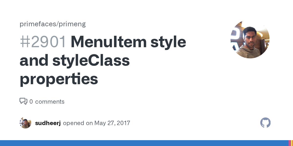 MenuItem style and styleClass properties · Issue 2901 · primefaces