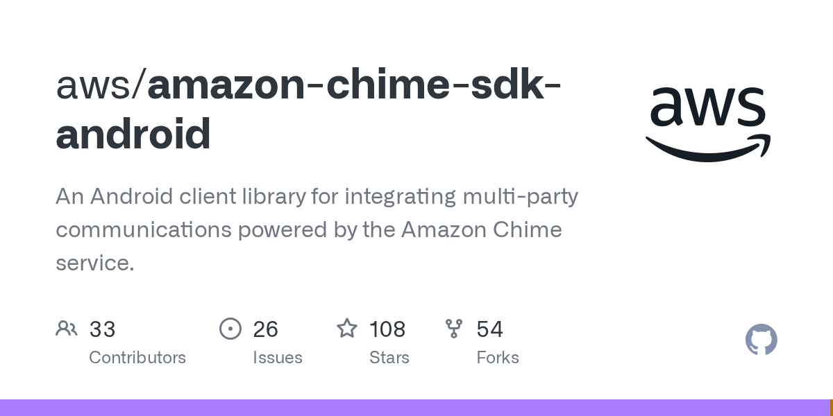 GitHub aws/amazonchimesdkandroid An Android client library for