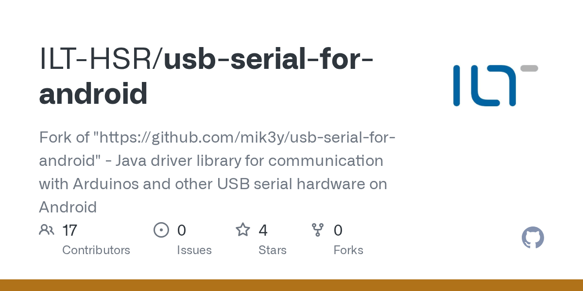 GitHub ILTHSR/usbserialforandroid Fork of