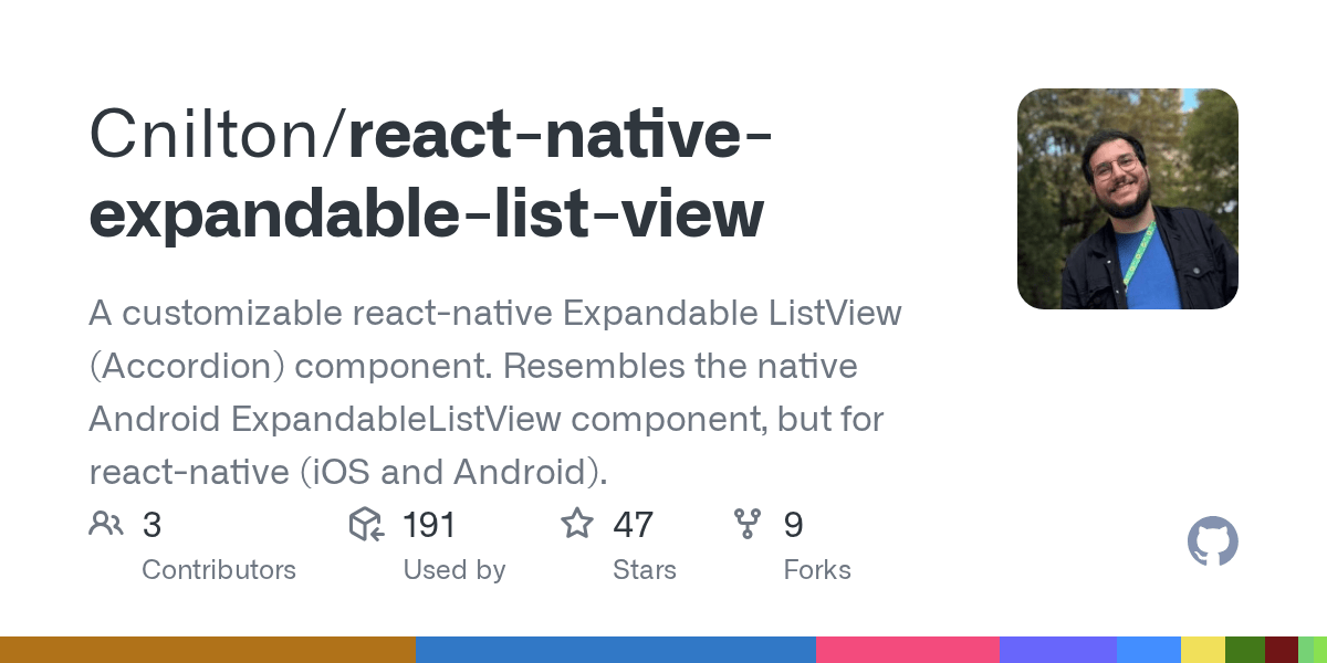 GitHub Cnilton/reactnativeexpandablelistview A customizable reactnative Expandable
