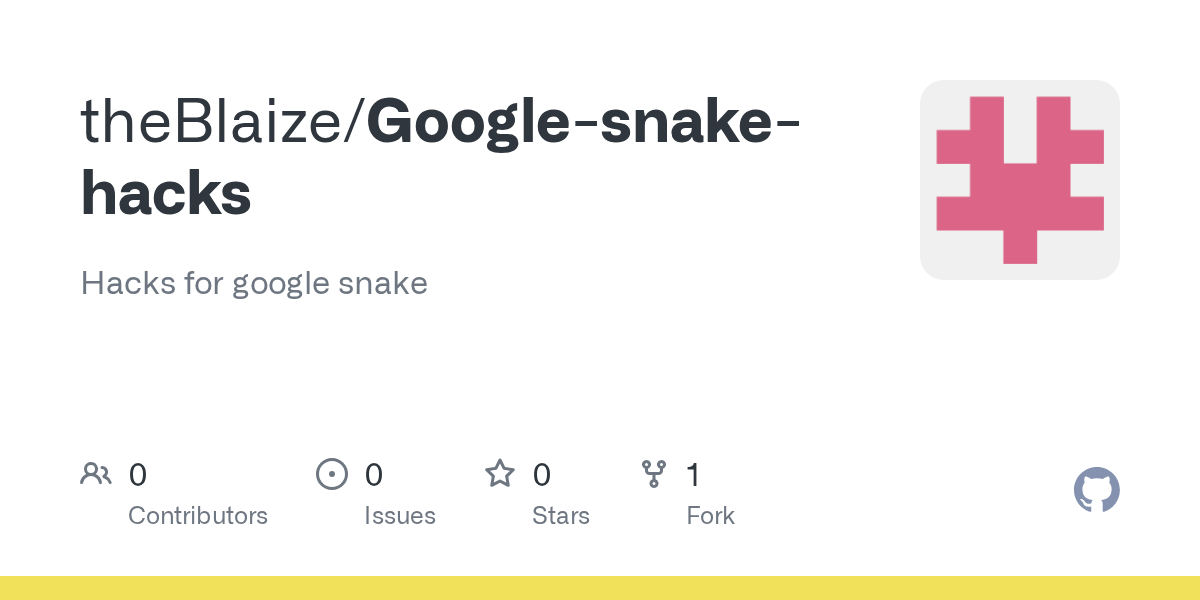 GitHub theBlaize/Googlesnakehacks Hacks for google snake