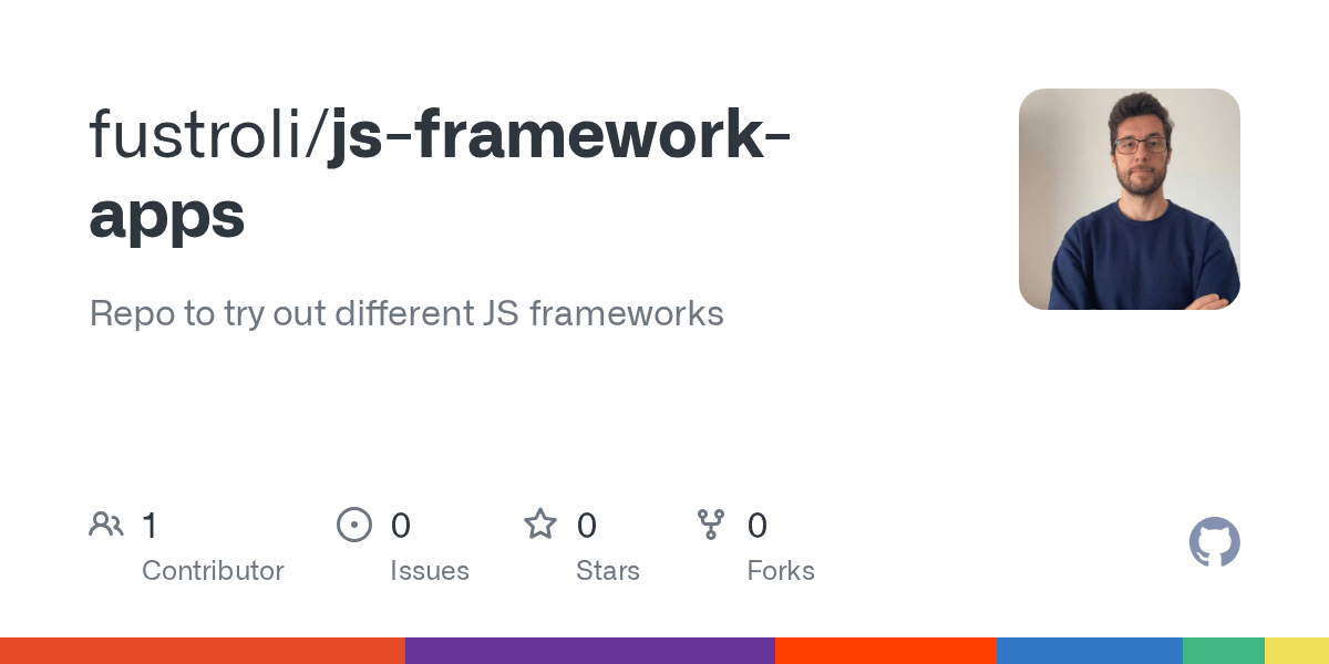 GitHub VWRoli/jsframeworkapps Repo to try out different JS frameworks