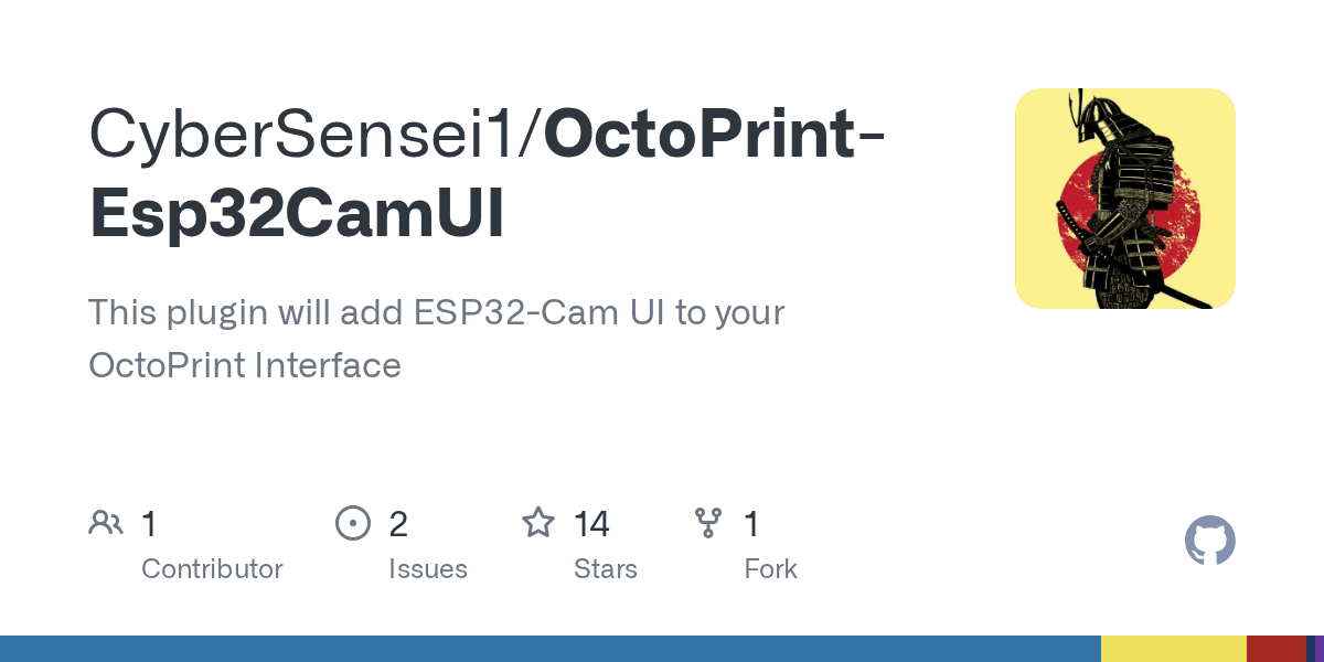 GitHub CyberSensei1/OctoPrintEsp32CamUI This plugin will add ESP32