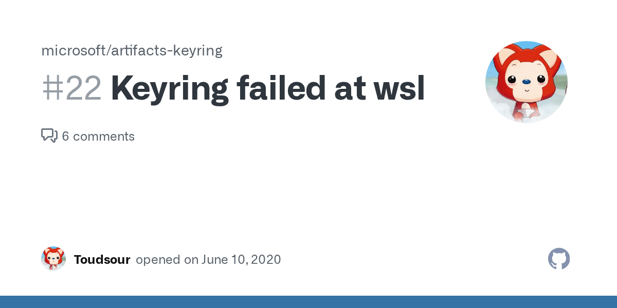 Keyring failed at wsl · Issue 22 · microsoft/artifactskeyring · GitHub