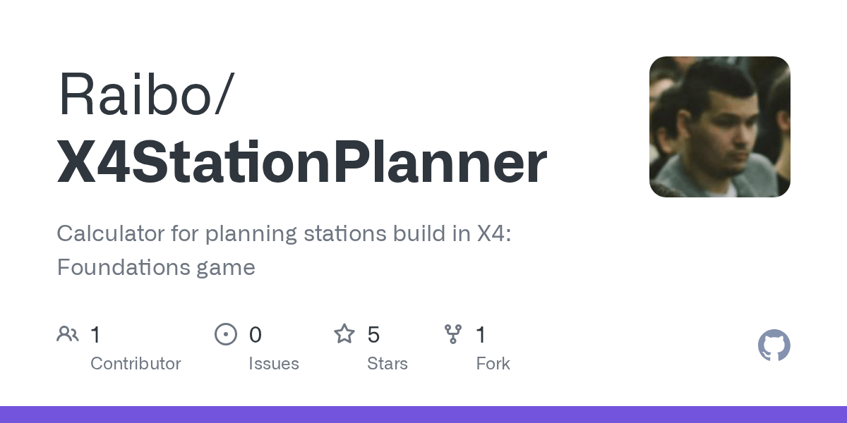 GitHub Raibo/X4StationPlanner Calculator for planning stations build