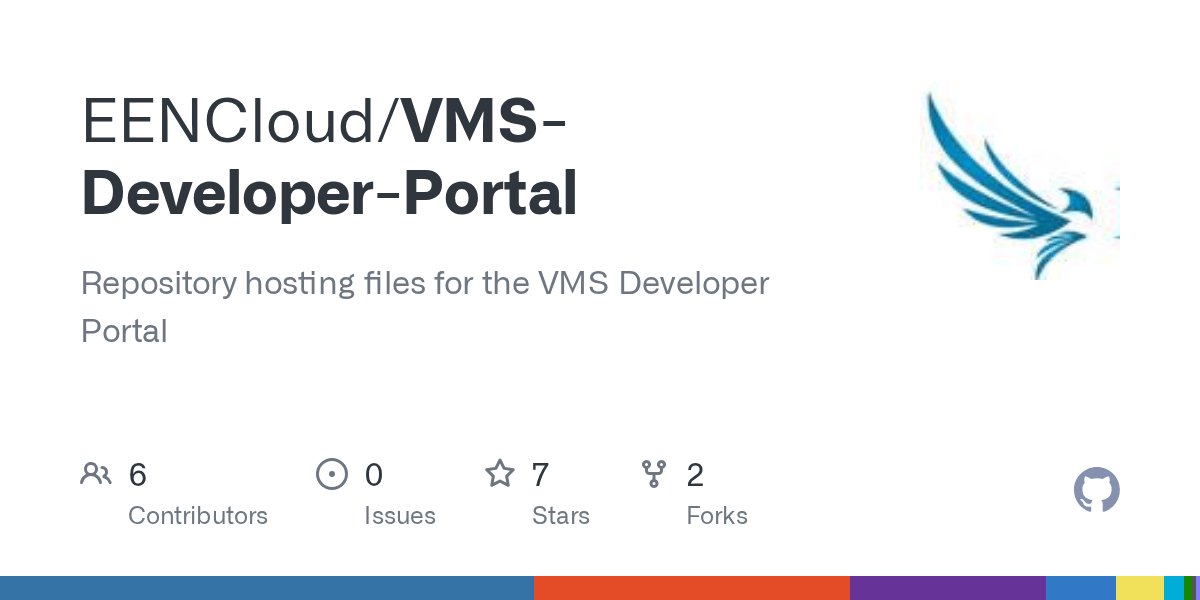 GitHub EENCloud/VMSDeveloperPortal Repository hosting files for