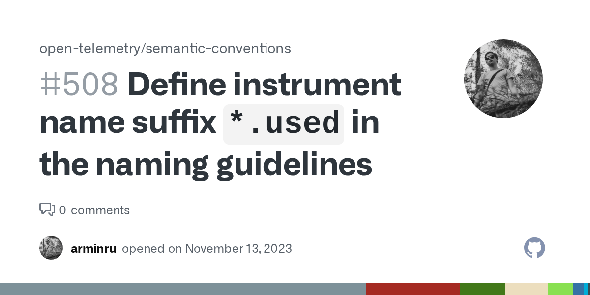 Define instrument name suffix `*.used` in the naming guidelines · Issue