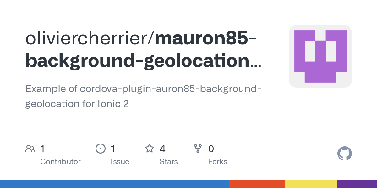 GitHub oliviercherrier/mauron85backgroundgeolocationexampleionic2