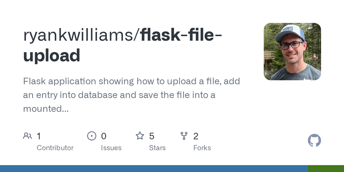 GitHub ryankwilliams/flaskfileupload Flask application showing how