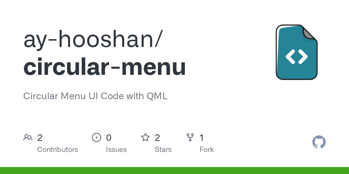 GitHub ayhooshan/circularmenu Circular Menu UI Code with QML
