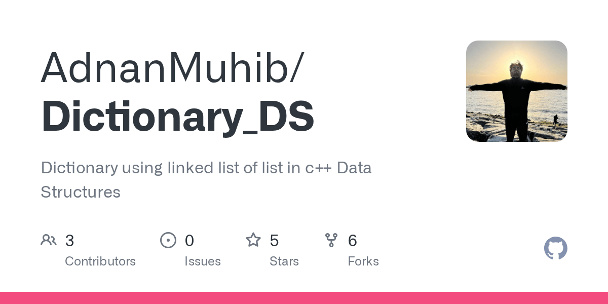 GitHub AdnanMuhib/Dictionary_DS Dictionary using linked list of list