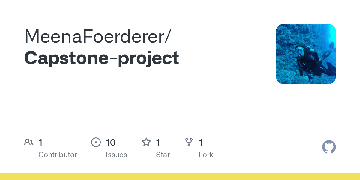 GitHub MeenaFoerderer/Capstoneproject