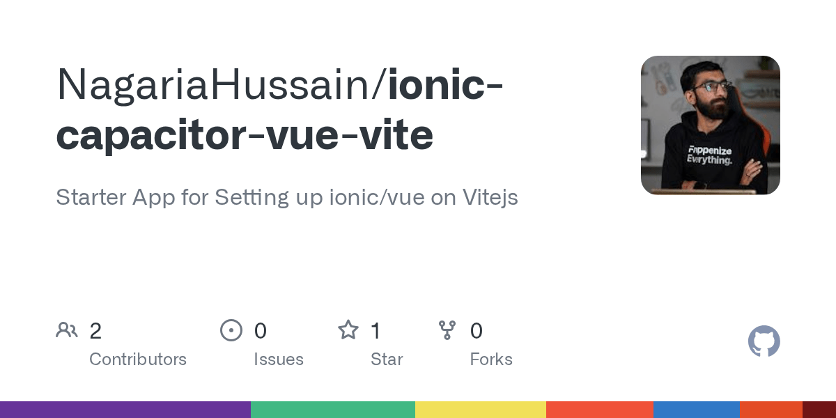 GitHub NagariaHussain/ioniccapacitorvuevite Starter App for