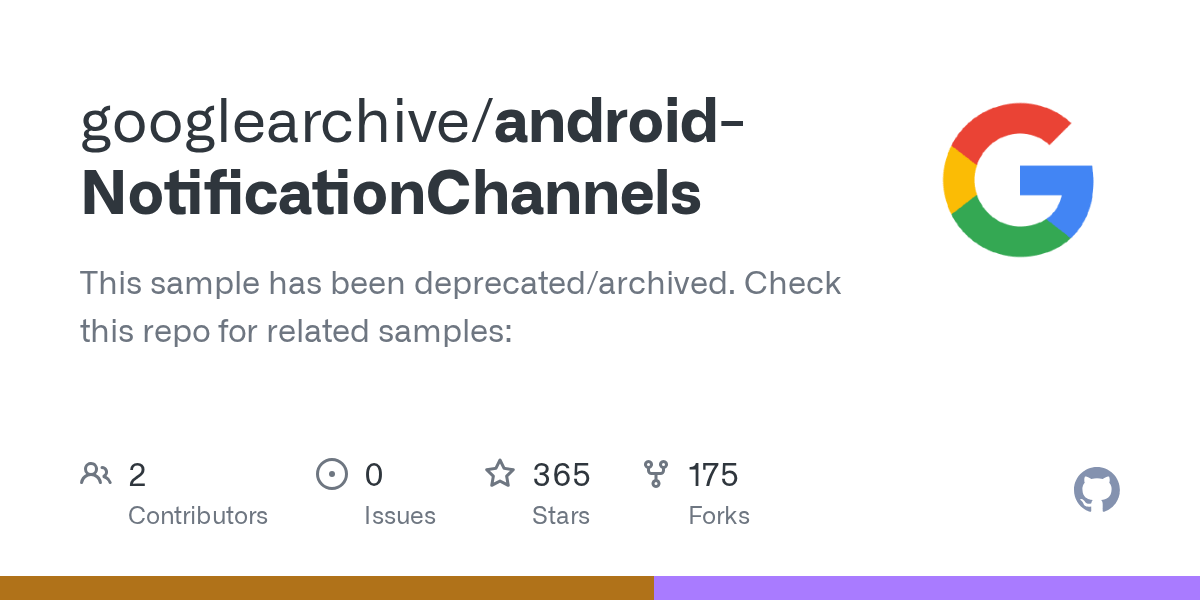 GitHub googlearchive/androidNotificationChannels This sample has