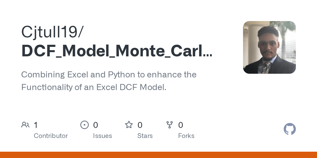 GitHub Cjtull19/METADCFModelandMonteCarloSimulation Combining Excel and Python to