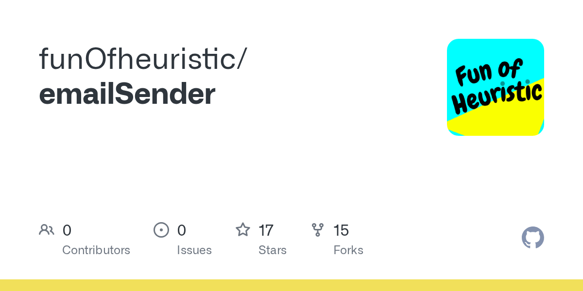 GitHub funOfheuristic/emailSender