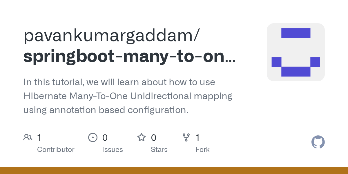 GitHub pavankumargaddam/springbootmanytooneunidirectional