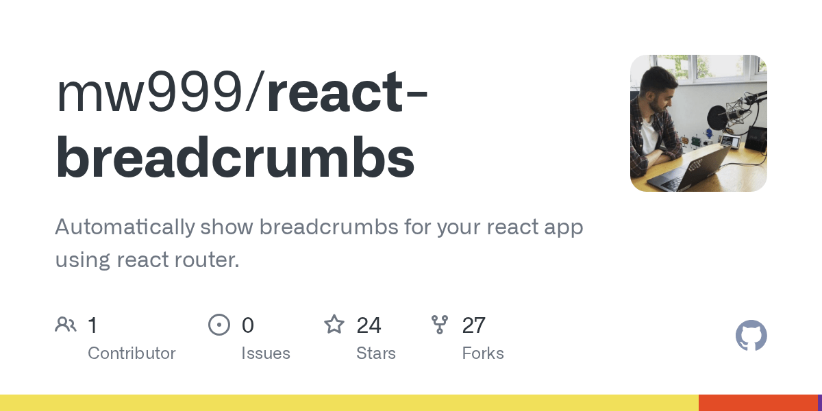 GitHub mw999/reactbreadcrumbs Automatically show breadcrumbs for