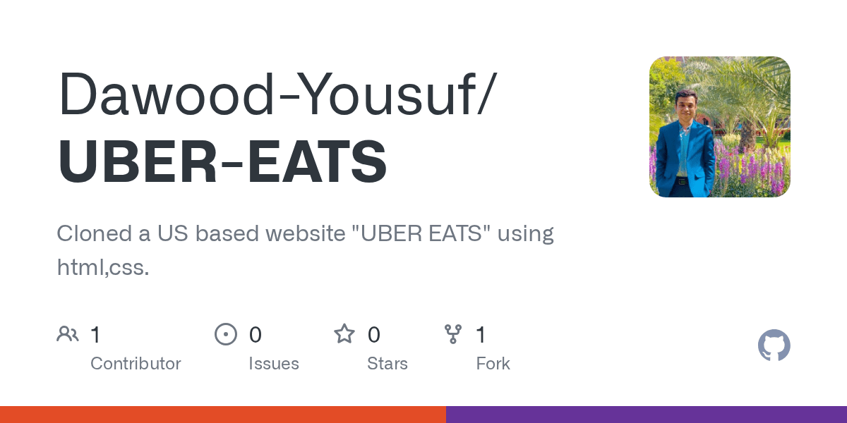 GitHub DawoodYousuf/UBEREATS Cloned a US based website "UBER EATS
