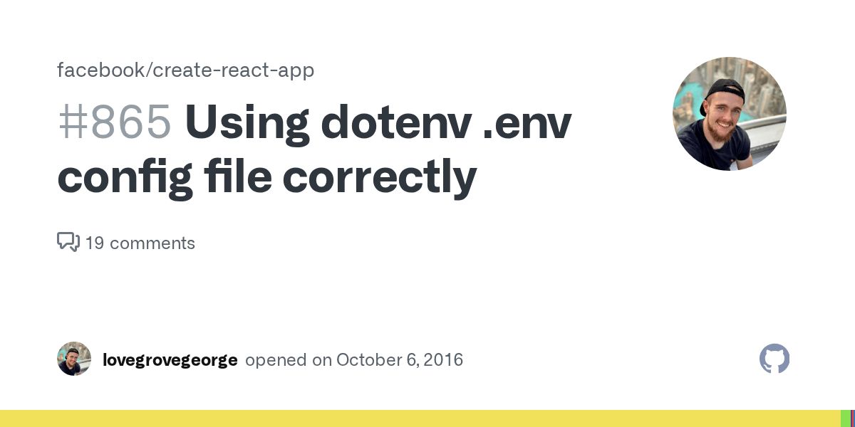 Using dotenv .env config file correctly · Issue 865 · facebook/create