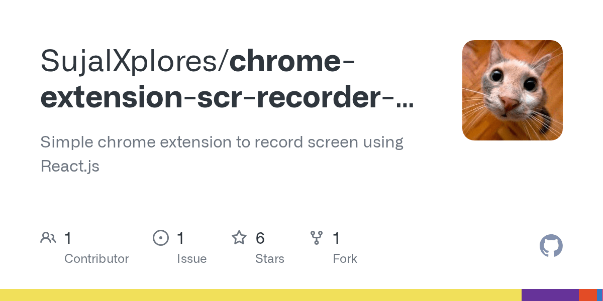 GitHub SujalShah3234/chromeextensionscrrecorderreact Simple chrome extension to record