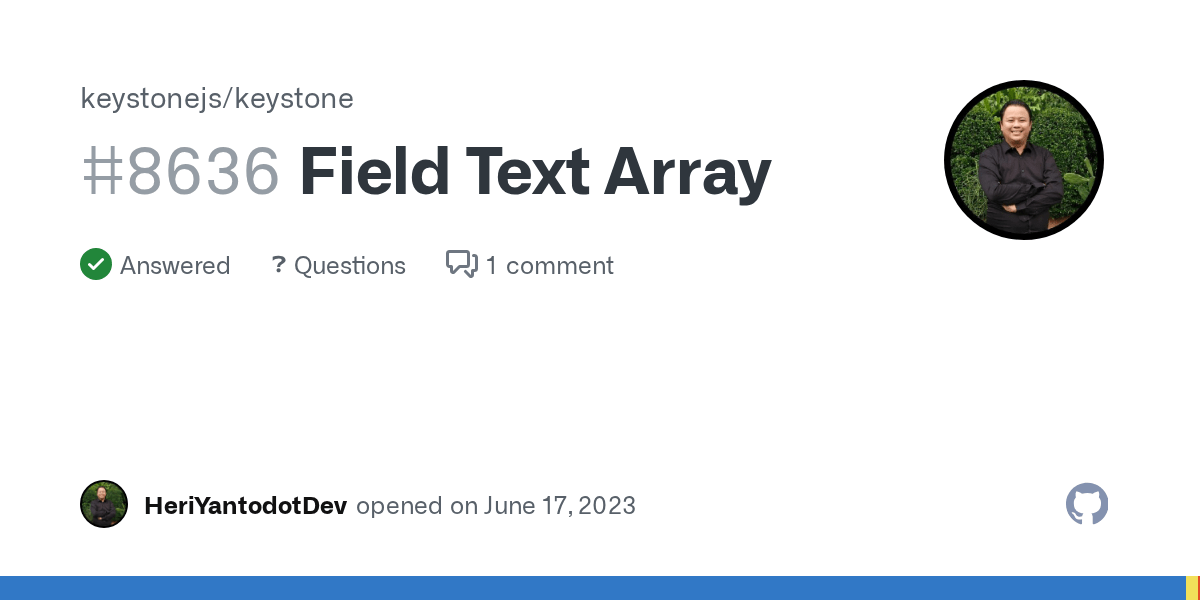 Field Text Array · keystonejs keystone · Discussion 8636 · GitHub