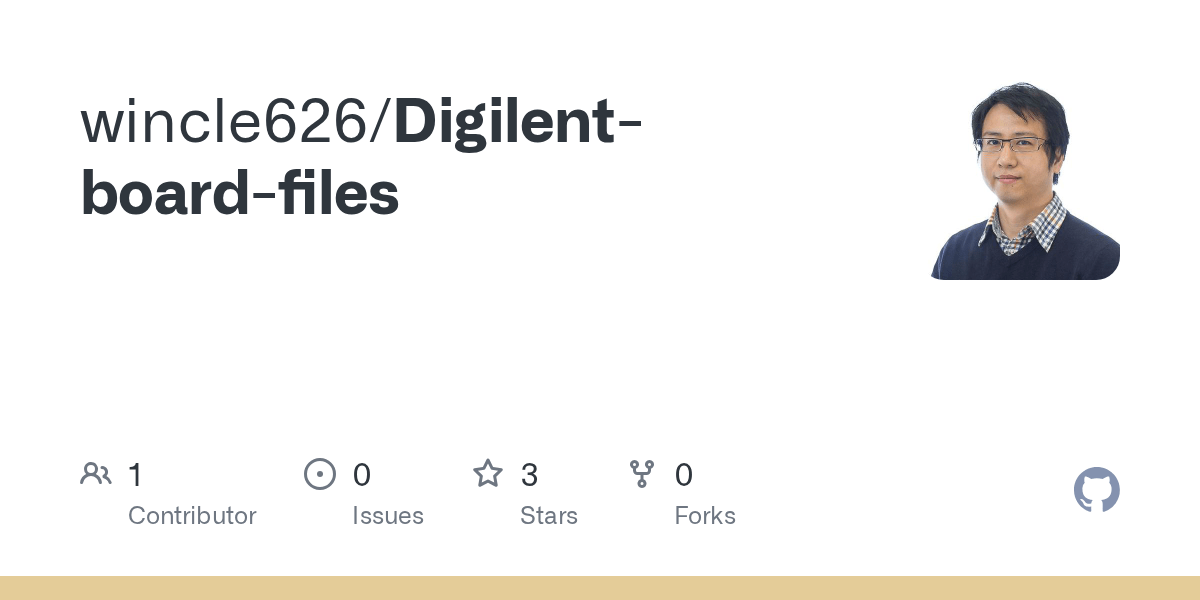 GitHub wincle626/Digilentboardfiles