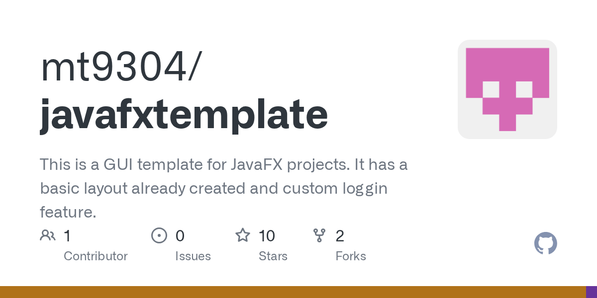 GitHub mt9304/javafxtemplate This is a GUI template for JavaFX