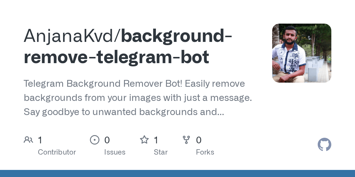 GitHub AnjanaKvd/backgroundremovetelegrambot Telegram Background