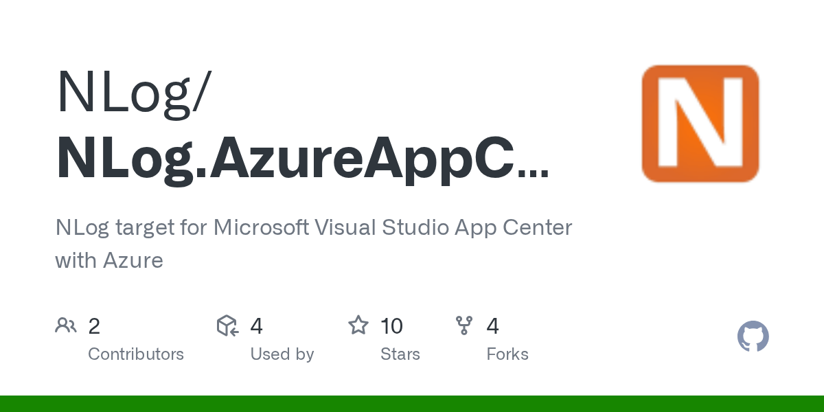 GitHub NLog/NLog.AzureAppCenter NLog target for Microsoft Visual