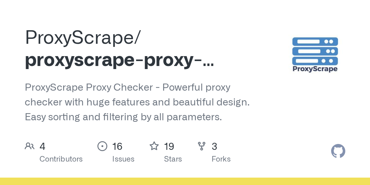 GitHub ProxyScrape/proxyscrapeproxychecker ProxyScrape Proxy